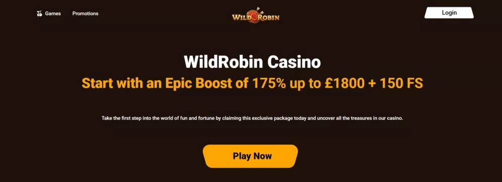 Wildrobin Casino Willkommensbonus 275% bis 2.400 Euro plus 360 Freispiele